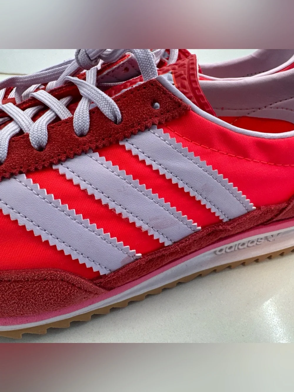 adidas SL 72 OG Low Runner athletic shoe - Red & Lavender women’s sneaker